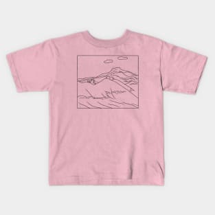 Red Hills with Pedernal White Clouds Kids T-Shirt